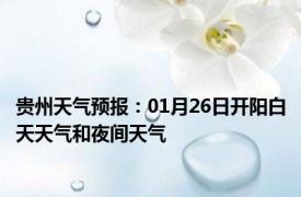 贵州天气预报：01月26日开阳白天天气和夜间天气