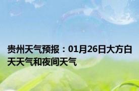 贵州天气预报：01月26日大方白天天气和夜间天气