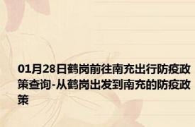 01月28日鹤岗前往南充出行防疫政策查询-从鹤岗出发到南充的防疫政策
