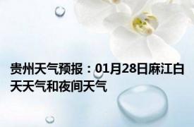 贵州天气预报：01月28日麻江白天天气和夜间天气