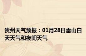 贵州天气预报：01月28日雷山白天天气和夜间天气