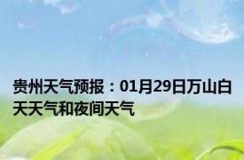 贵州天气预报：01月29日万山白天天气和夜间天气