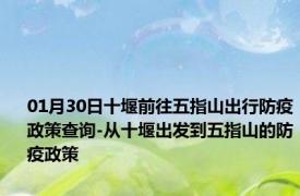 01月30日十堰前往五指山出行防疫政策查询-从十堰出发到五指山的防疫政策