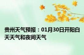 贵州天气预报：01月30日开阳白天天气和夜间天气