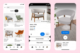 Pinterest将让您使用AR预览沃尔玛West Elm等公司的家具