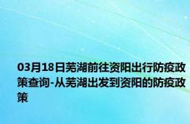 03月18日芜湖前往资阳出行防疫政策查询-从芜湖出发到资阳的防疫政策