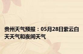 贵州天气预报：05月28日紫云白天天气和夜间天气