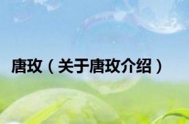 唐玫（关于唐玫介绍）