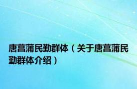 唐菖蒲民勤群体（关于唐菖蒲民勤群体介绍）