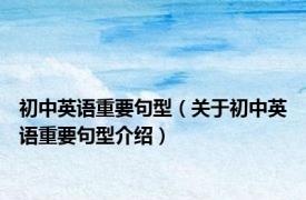 初中英语重要句型（关于初中英语重要句型介绍）