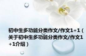初中生多功能分类作文/作文1+1（关于初中生多功能分类作文/作文1+1介绍）