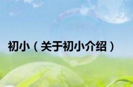 初小（关于初小介绍）