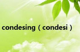 condesing（condesi）