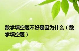 数学填空题不好是因为什么（数学填空题）
