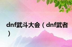 dnf武斗大会（dnf武者）