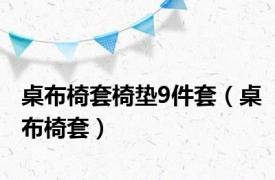 桌布椅套椅垫9件套（桌布椅套）