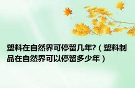 塑料在自然界可停留几年?（塑料制品在自然界可以停留多少年）
