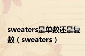 sweaters是单数还是复数（sweaters）
