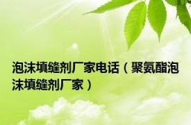 泡沫填缝剂厂家电话（聚氨酯泡沫填缝剂厂家）