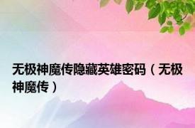 无极神魔传隐藏英雄密码（无极神魔传）