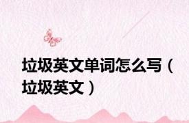 垃圾英文单词怎么写（垃圾英文）