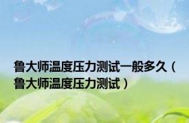 鲁大师温度压力测试一般多久（鲁大师温度压力测试）