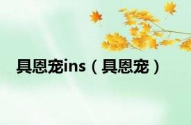 具恩宠ins（具恩宠）