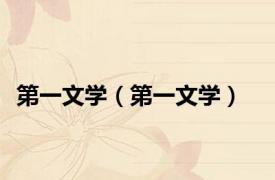 第一文学（第一文学）