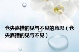 仓央嘉措的见与不见的意思（仓央嘉措的见与不见）