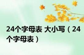24个字母表 大小写（24个字母表）