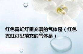 红色霓虹灯里充满的气体是（红色霓虹灯里填充的气体是）