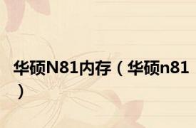 华硕N81内存（华硕n81）