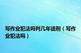 写作业犯法吗判几年徒刑（写作业犯法吗）