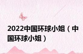2022中国环球小姐（中国环球小姐）