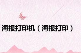 海报打印机（海报打印）