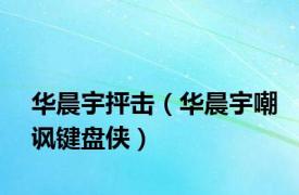 华晨宇抨击（华晨宇嘲讽键盘侠）