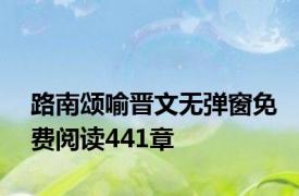 路南颂喻晋文无弹窗免费阅读441章