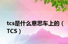 tcs是什么意思车上的（TCS）