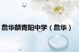 詹华麟青阳中学（詹华）