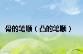 骨的笔顺（凸的笔顺）