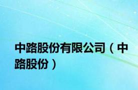 中路股份有限公司（中路股份）
