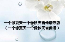 一个像夏天一个像秋天吉他谱原版（一个像夏天一个像秋天吉他谱）