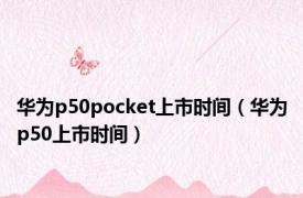 华为p50pocket上市时间（华为p50上市时间）