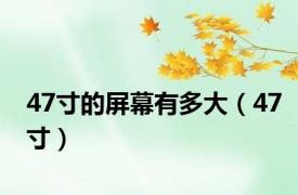 47寸的屏幕有多大（47寸）