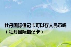 牡丹国际借记卡可以存人民币吗（牡丹国际借记卡）