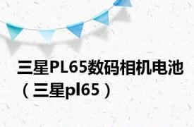 三星PL65数码相机电池（三星pl65）