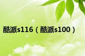 酷派s116（酷派s100）