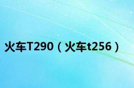 火车T290（火车t256）