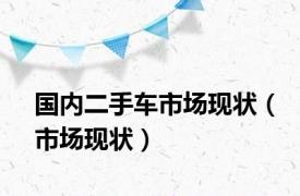 国内二手车市场现状（市场现状）