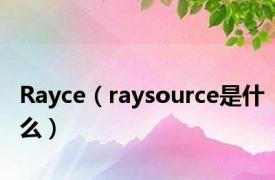 Rayce（raysource是什么）